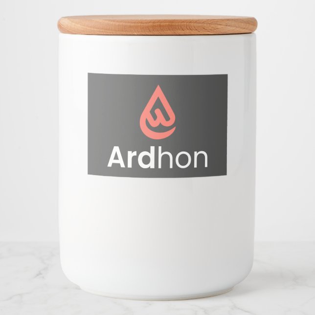Etiqueta Para Comida Ardhon - lleva tu estilo, a tu manera (Anverso)