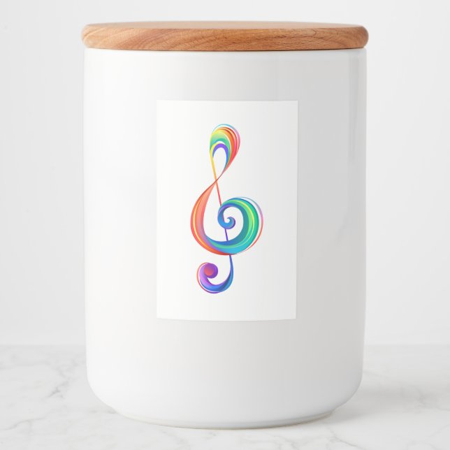 Etiqueta Para Comida Arroyo arcoiris estratificado (Anverso)