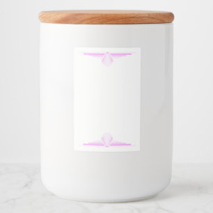 Etiqueta Para Comida Art deco de rosa claro