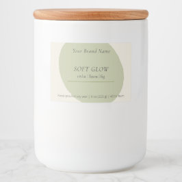 Etiqueta Para Comida Artisan Candle Label Sage Minimalist Centered Wrap