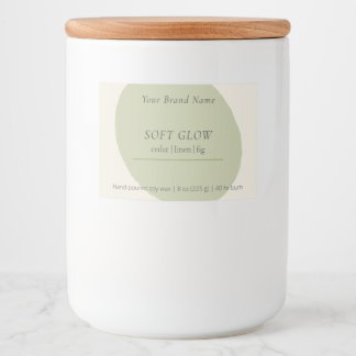 Etiqueta Para Comida Artisan Candle Label Sage Minimalist Centered Wrap