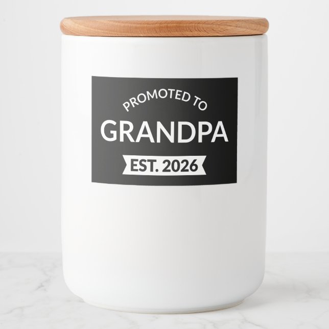 Etiqueta Para Comida Ascendido Al Abuelo Este. II 2026 (Anverso)