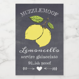 Etiqueta Para Comida Aspecto del tablero de cartón Limoncello Pequeña E