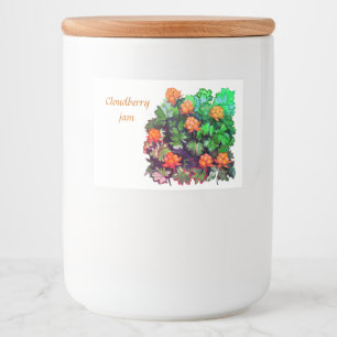 Etiqueta Para Comida Atasco de Cloudberry