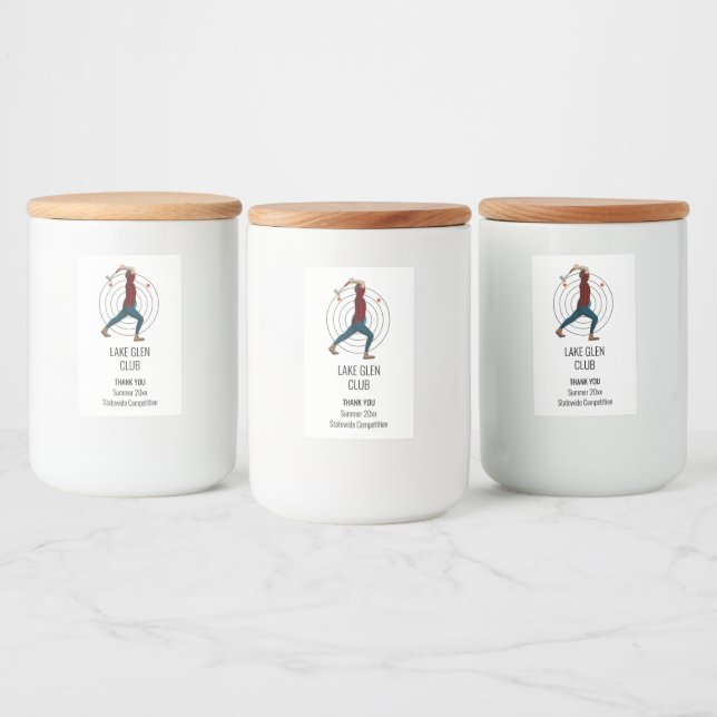 Etiqueta Para Comida Ax Throwing (Botellas)