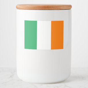 Etiqueta Para Comida Bandera de Irlanda