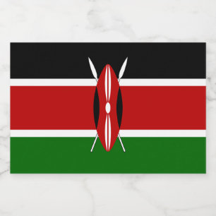 Etiqueta Para Comida Bandera de Kenia