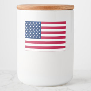 Etiqueta Para Comida Bandera de los Estados Unidos de América-26976