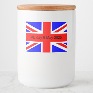 Etiqueta Para Comida Bandera del Reino Unido Día VE 2025