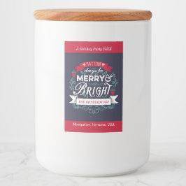 Etiqueta Para Comida Banner de Personalizado de tipografía para Navidad