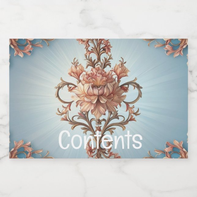 Etiqueta Para Comida Baroque Rose  (Etiqueta única)