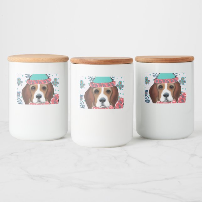 Etiqueta Para Comida Beagle (Botellas)