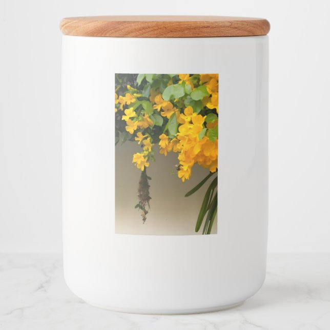 Etiqueta Para Comida Belleza Flor de Oro (Anverso)