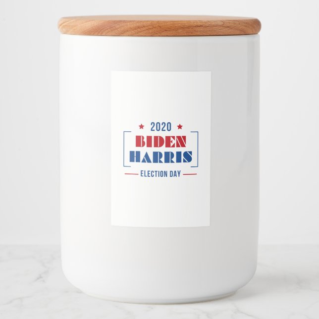 Etiqueta Para Comida Biden Harris 2020 (Anverso)