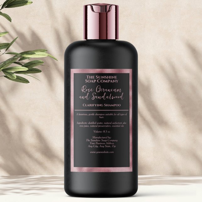 Etiqueta Para Comida Black Pink foil waterproof cosmetics bottle label (Subido por el creador)