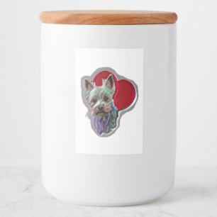 Etiqueta Para Comida Blue Gold Yorkshire Yorkie Terrier