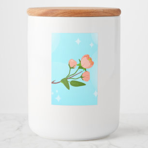 Etiqueta Para Comida Blue sky gradient with blooming spring branch 