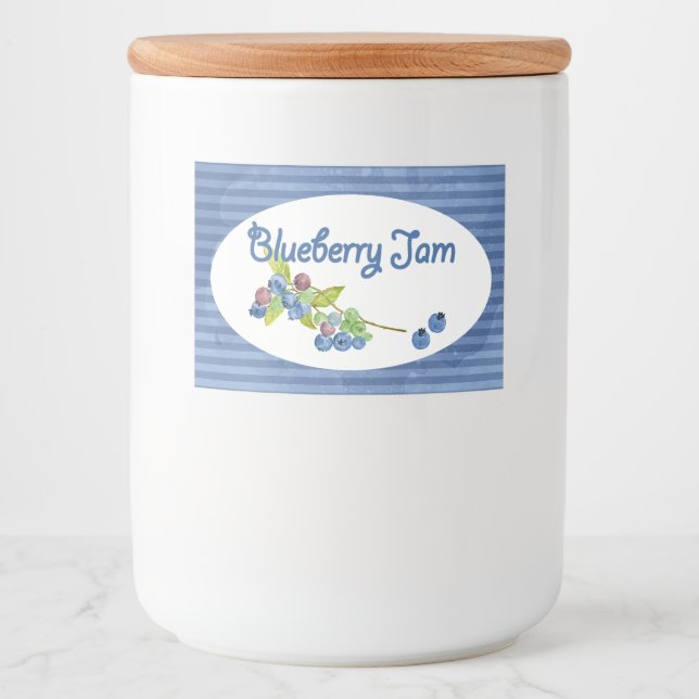 Etiqueta Para Comida Blueberry Jam Preserve (Anverso)