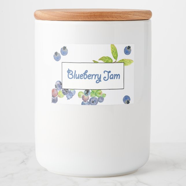 Etiqueta Para Comida Blueberry Jam Preserve (Anverso)
