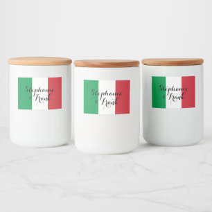 Etiqueta Para Comida Boda de colores de la bandera italiana