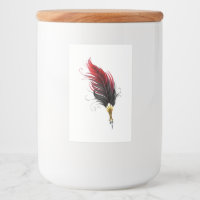 Bolígrafo pluma roja con plumilla dorada