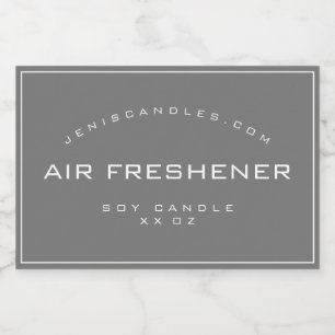 Etiqueta Para Comida Borde gris minimalista Velas de estilo sencillo y