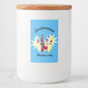 Etiqueta Para Comida Bowling de estilo vintage