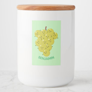 Etiqueta Para Comida Buen ilustracion de uvas personalizados