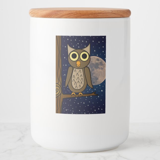 Etiqueta Para Comida búho (Anverso)