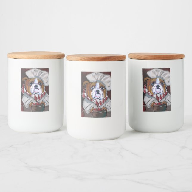 Etiqueta Para Comida Bulldog (Botellas)