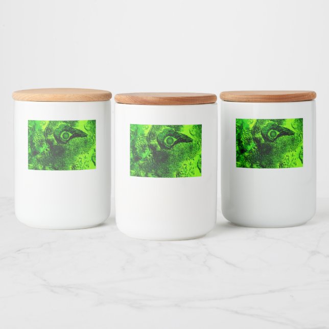 Etiqueta Para Comida buscando verde (Botellas)