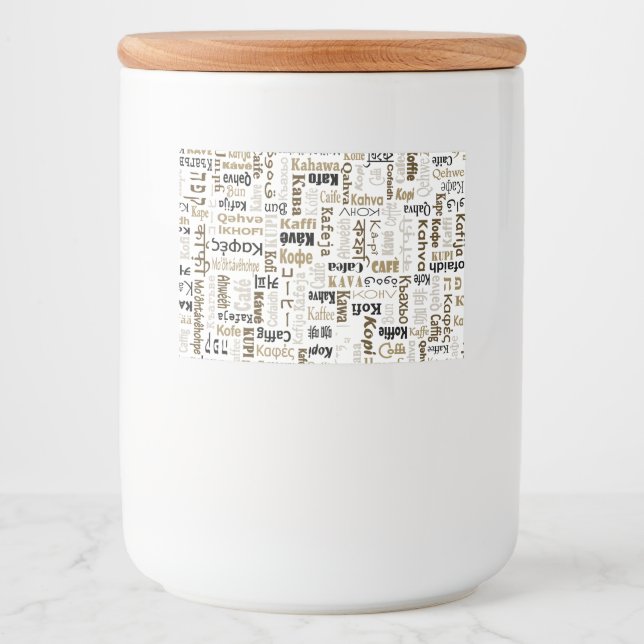 Etiqueta Para Comida Café (Anverso)