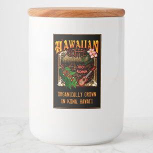 Etiqueta Para Comida Café hawaiano