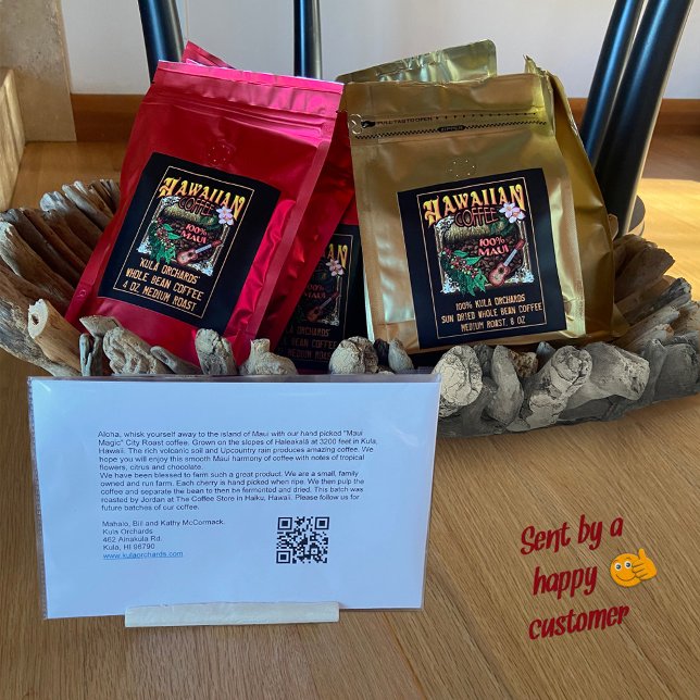 Etiqueta Para Comida Café hawaiano (Subido por el creador)
