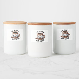 Etiqueta Para Comida Cafeada a la taza de café del Personalizado princi