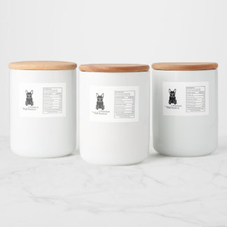 Etiqueta Para Comida Caja de Tratamientos Personalizados para Bulldog F