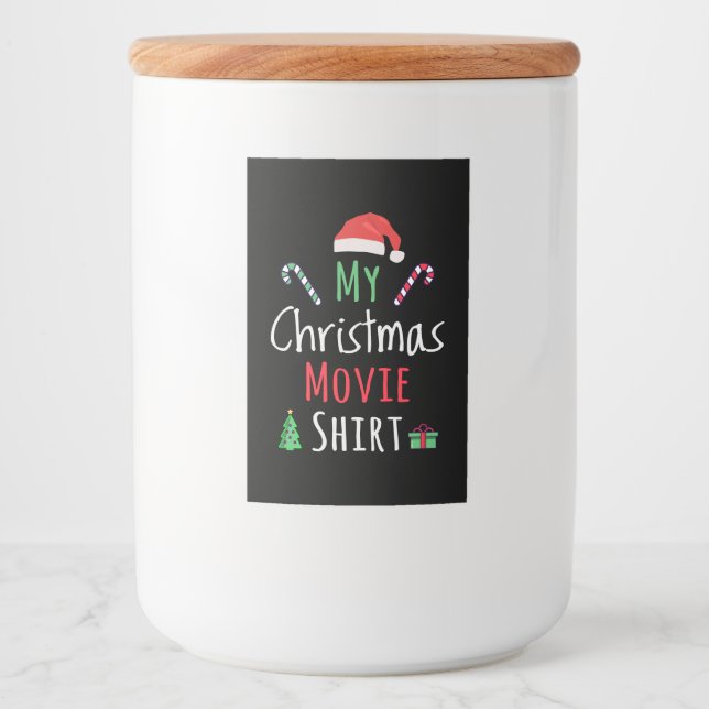 Etiqueta Para Comida Camisa de película de mis Navidades (Anverso)