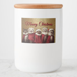 Etiqueta Para Comida Cantando gatos