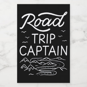 Etiqueta Para Comida Capitán de viaje en carretera I - Vacaciones de ca
