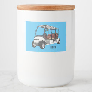 Etiqueta Para Comida Carro de golf / ilustracion personalizado de coche