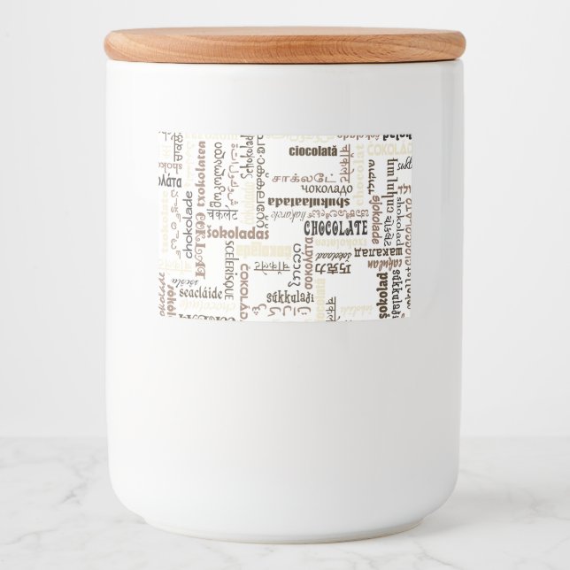 Etiqueta Para Comida Chocolate (Anverso)
