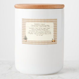 Etiqueta Para Comida Christmas Gingerbread Mix Brown Gingham Labels