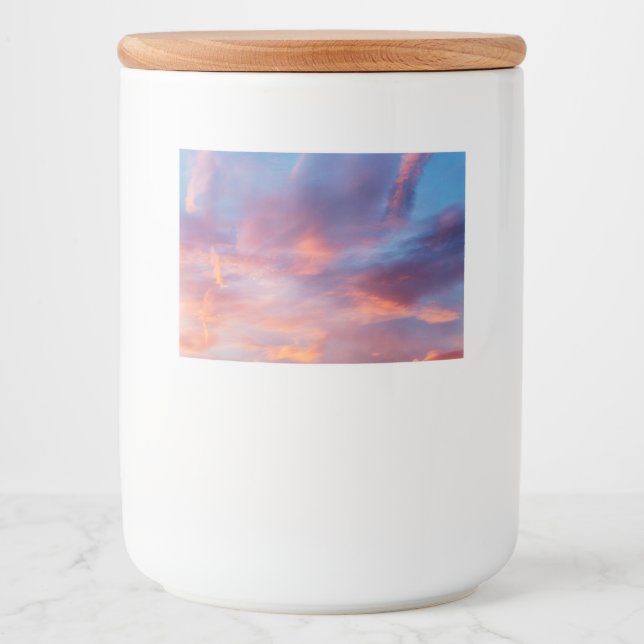 Etiqueta Para Comida cielo coqueto (Anverso)