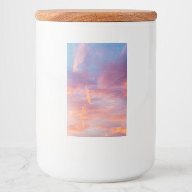 Etiqueta Para Comida cielo coqueto (Anverso)