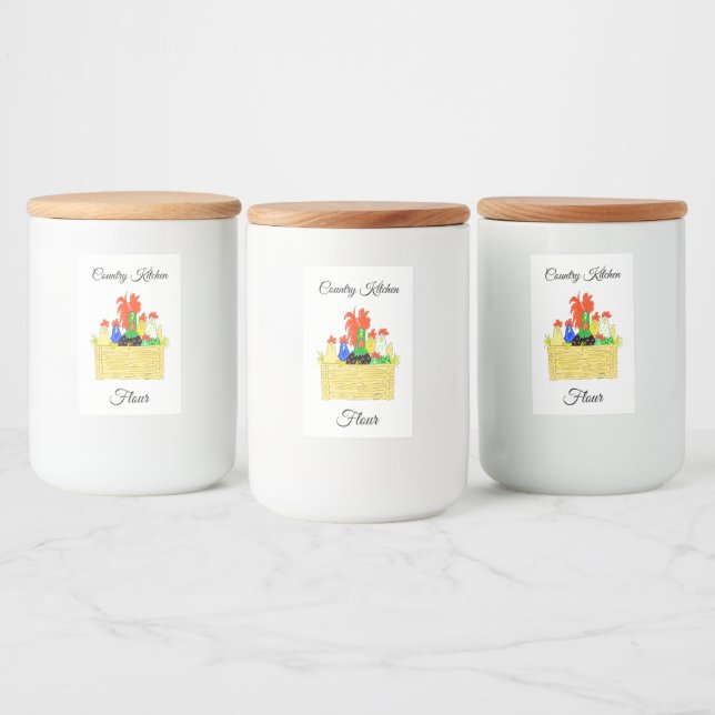 Etiqueta Para Comida Clan de pollo del país (Botellas)