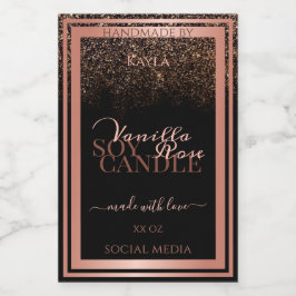 Etiqueta Para Comida Classy Black Product Packaging Labs Rosa Gold