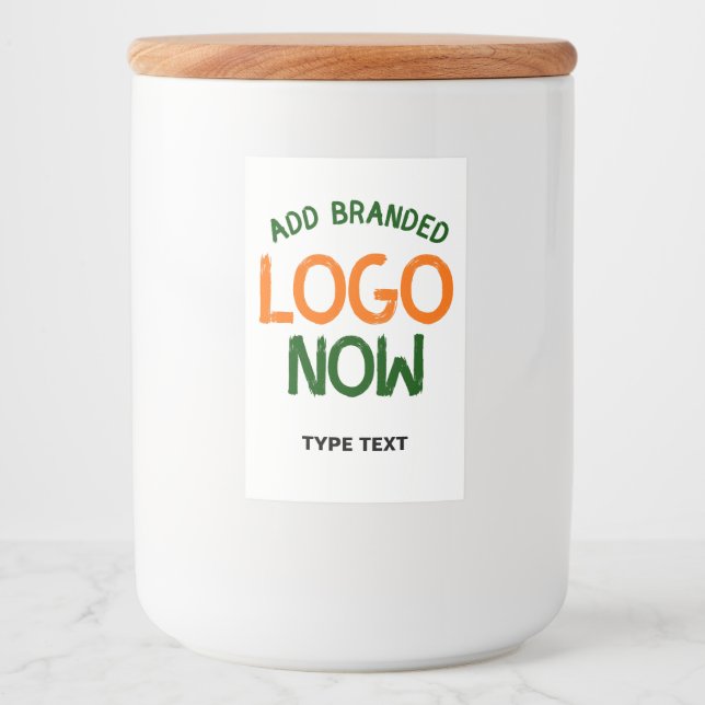 ETIQUETA PARA COMIDA CLIENTE SENCILLO Y LIMPIO DE MODA BLANCO (Anverso)