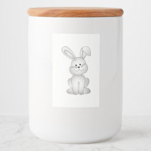 Etiqueta Para Comida Clíparte de conejo blanco