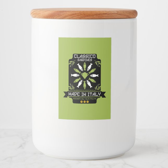 Etiqueta Para Comida Cocina italiana (Anverso)