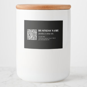 Etiqueta Para Comida Código QR personalizado y texto retro-moderno edit